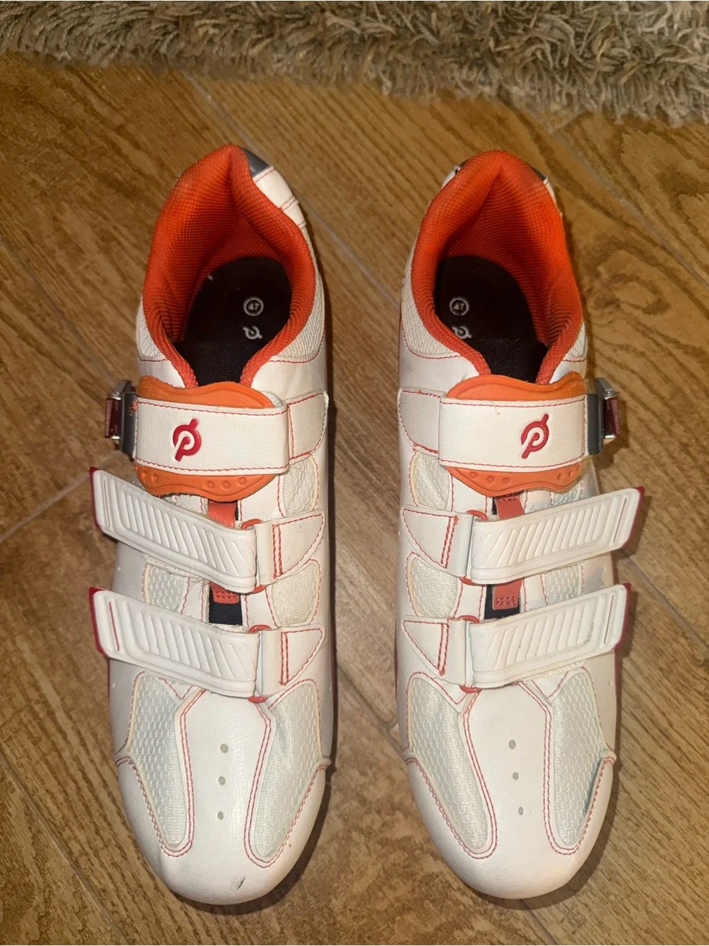 Peloton white Cycling Shoes Mens 47 US 13 Logo Sports bicycle 🚲